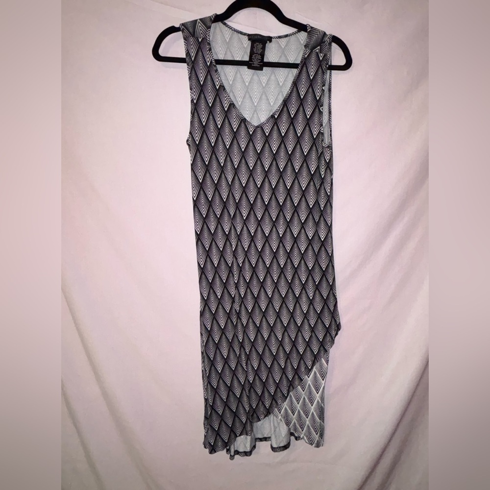 Design History Black and White Asymmetrical Dress